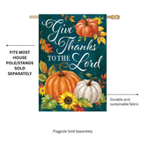 ‘Give Thanks Pumpkins’ Decorative Flag