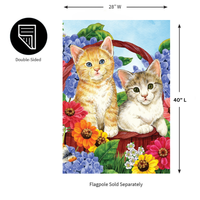 ‘Garden Kitties’ Decorative Flag