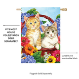 ‘Garden Kitties’ Decorative Flag