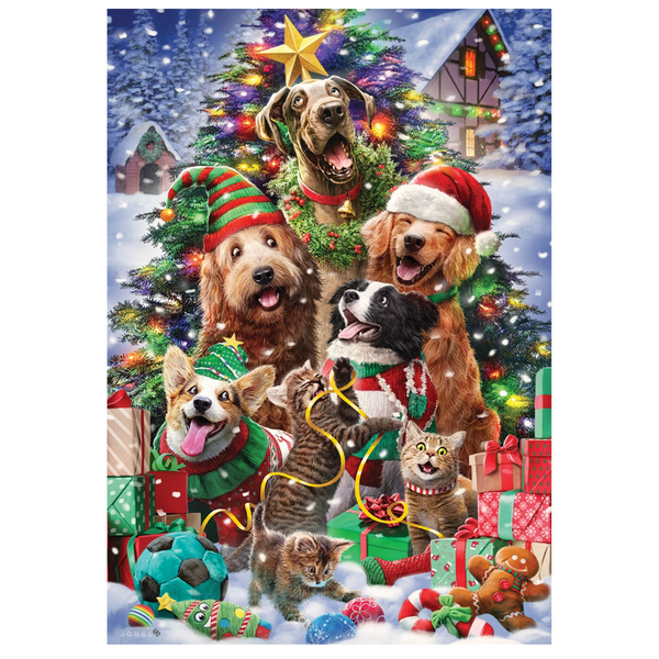 ‘Cats and Dogs Tree’ Decorative Flag