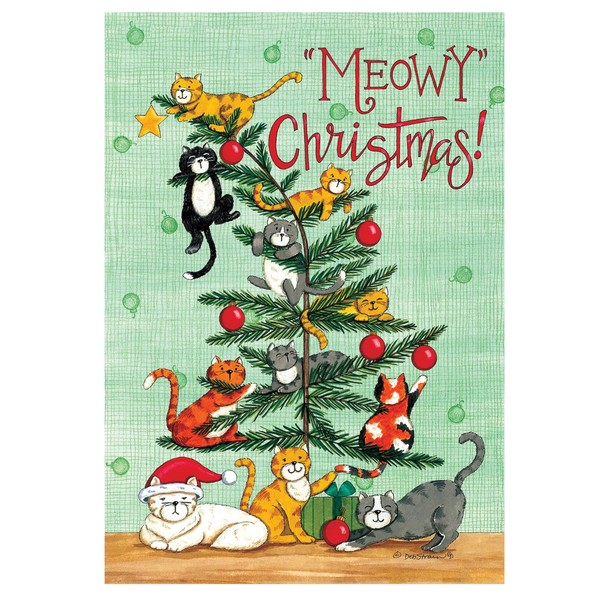 ‘Meowy Christmas’ Decorative Flag