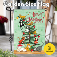 ‘Meowy Christmas’ Decorative Flag