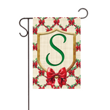 ‘Monogram Christmas Bows’ Vinyl Decorative Flag - Assorted Letters