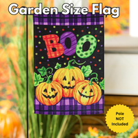 ‘Boo Jack-o-Lanterns’ Decorative Flag