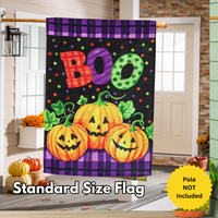 ‘Boo Jack-o-Lanterns’ Decorative Flag