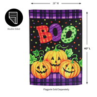 ‘Boo Jack-o-Lanterns’ Decorative Flag
