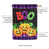 ‘Boo Jack-o-Lanterns’ Decorative Flag
