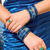 BuDhaGirl, Melange Beaded Bracelet, Sapphire