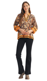 Jodifl Slit Hem Floral Top