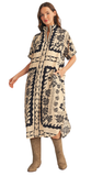 JODIFL, Boho Short Sleeve Midi Dress