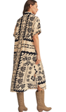 JODIFL, Boho Short Sleeve Midi Dress