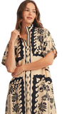 JODIFL, Boho Short Sleeve Midi Dress