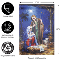 ‘Holy Night Nativity’ Decorative Flag