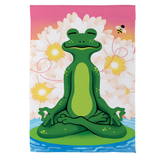‘Meditating Summer Frog’ Decorative Flag