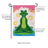 ‘Meditating Summer Frog’ Decorative Flag