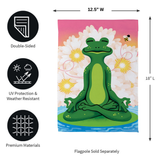 ‘Meditating Summer Frog’ Decorative Flag