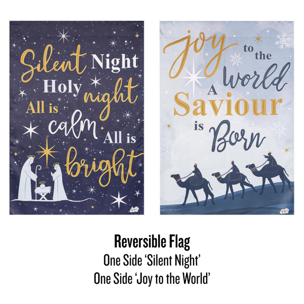 ‘Joy to the World REVERSIBLE’ Decorative Flag