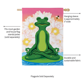 ‘Meditating Summer Frog’ Decorative Flag