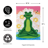 ‘Meditating Summer Frog’ Decorative Flag