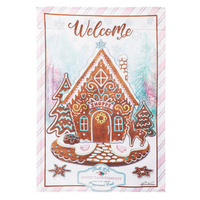 ‘Seasons Greetings Gingerbread REVERSIBLE’ Decorative Flag