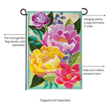 ‘Floral Burst’ Burlap Decorative Flag