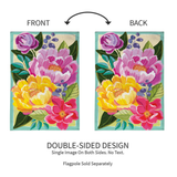 ‘Floral Burst’ Burlap Decorative Flag