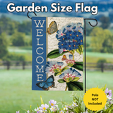 ‘Blue Hydrangea Musings’ Moire Decorative Flag