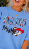 Vintage Mississippi Football , Carolina Blue