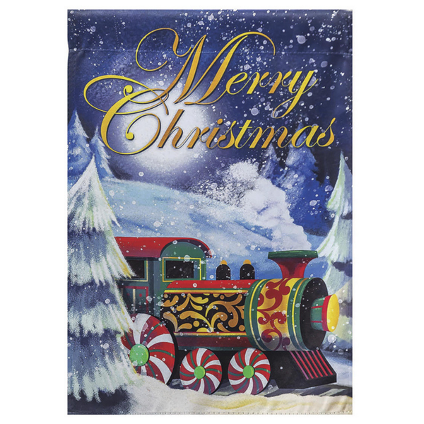 ‘Home for the Holiday Train’ Decorative Flag
