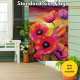 ‘Poppy Sunset’ Decorative Flag