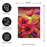 ‘Poppy Sunset’ Decorative Flag