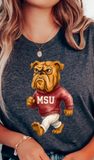 Watercolor Bulldog Gameday Tee