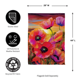 ‘Poppy Sunset’ Decorative Flag