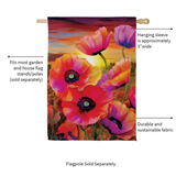 ‘Poppy Sunset’ Decorative Flag