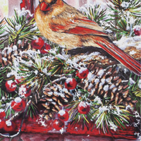 ‘Cardinals in the Window’ Decorative Flag