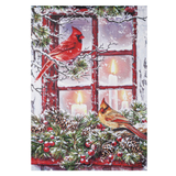 ‘Cardinals in the Window’ Decorative Flag