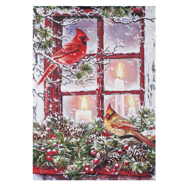 ‘Cardinals in the Window’ Decorative Flag