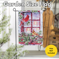 ‘Cardinals in the Window’ Decorative Flag