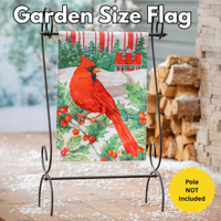 ‘Cardinal Holiday Farmhouse’ Decorative Flag