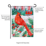 ‘Cardinal Holiday Farmhouse’ Decorative Flag