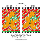 ‘Patterned Gingerbread Man Applique’ Decorative Flag
