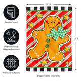 ‘Patterned Gingerbread Man Applique’ Decorative Flag