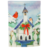 ‘Christmas Bird House’ Decorative Flag