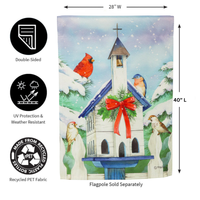 ‘Christmas Bird House’ Decorative Flag