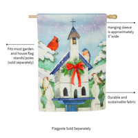 ‘Christmas Bird House’ Decorative Flag