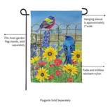 ‘Colorful Songbird Fence’ Decorative Flag