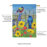 ‘Colorful Songbird Fence’ Decorative Flag