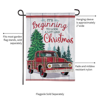 ‘Plaid Christmas Truck’ Decorative Flag