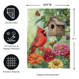 ‘Spring Cardinal Time’ Decorative Flag