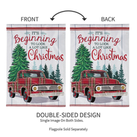 ‘Plaid Christmas Truck’ Decorative Flag